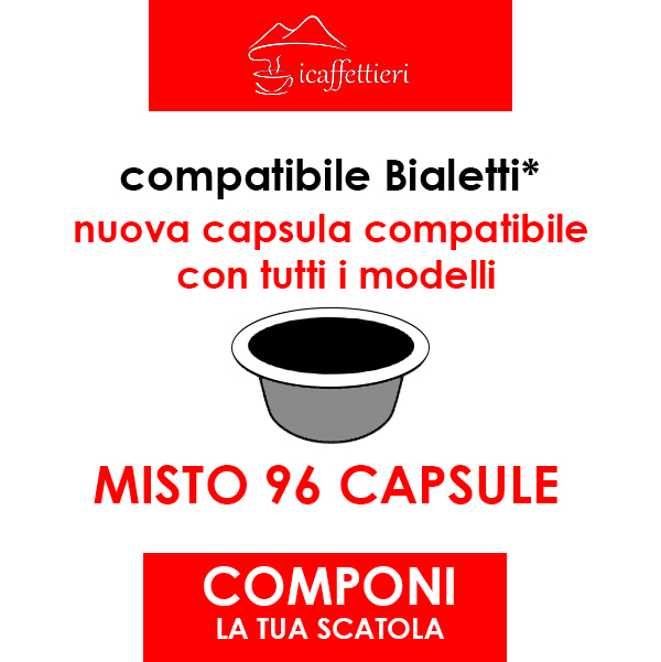 96 Capsule Caffè Ginseng Italian Coffee compatibili Bialetti