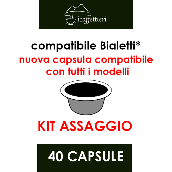 KIT ASSAGGIO compatibili Bialetti iCaffettieri - 12 euro