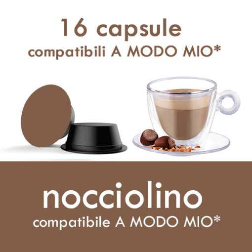 SerCoffee CAPSULE Compatibili A MODO MIO bevanda NOCCIOLINO - Confezione da  10